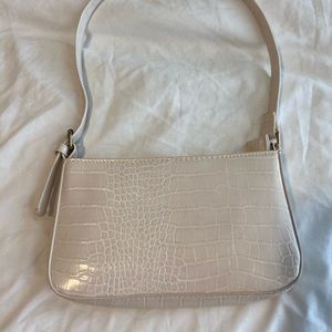cotton on cream crocodile shoulder bag/purse